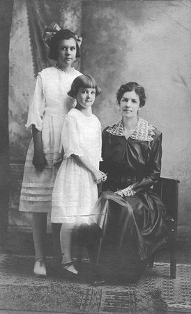 Helen Wright with her daughters Emily and Helen